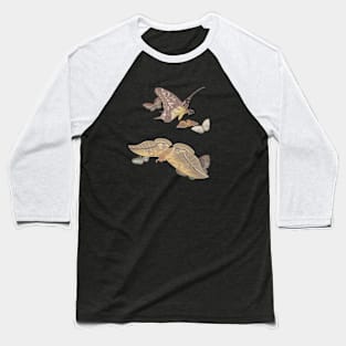 Butterflies and moths sketch Baseball T-Shirt